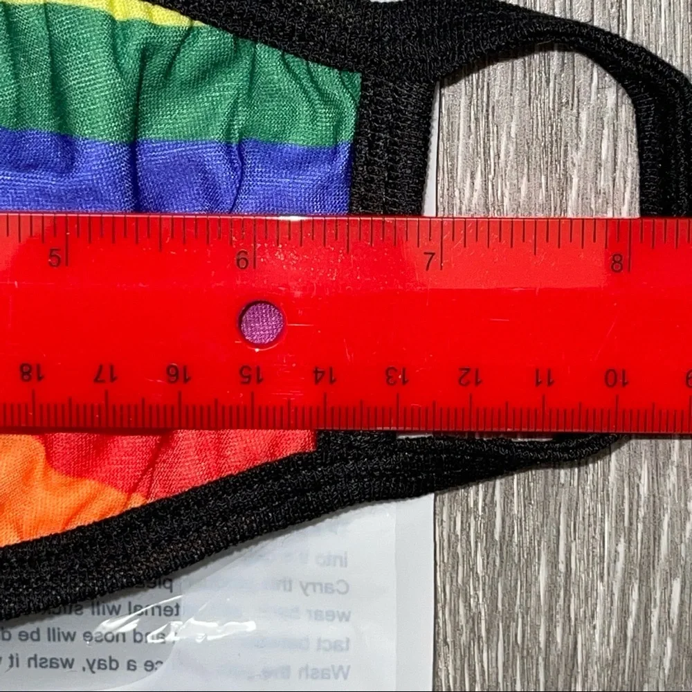 Face Mask , non medical, rainbow, fits smaller, 3/$12